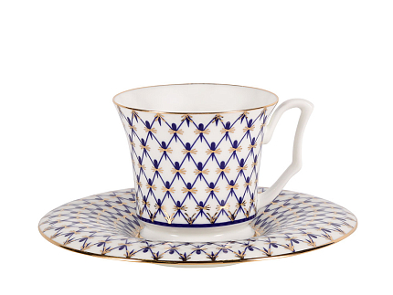 Сервиз кофейный форма Юлия рисунок Кобальтовая сетка, 6 персон 15 предметов, арт. 81.19482.00.1