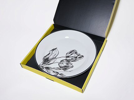 Тарелка плоская 260 мм, в подарочной упаковке, форма Юлиана, рисунок Волшебный сад VIII, арт. 81.34182.00.1