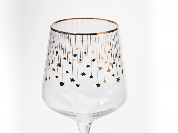 Набор из 2-х бокалов для вина 430 мл в подарочной упаковке, рисунок Азур золотой, арт 14.11447.07, 