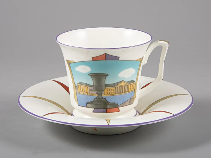 Чашка с блюдцем чайная, форма Юлия рисунок Петербургские картинки. Невские берега, арт. 81.29022.00.1, 