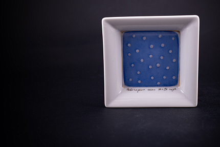 Подставка для мелочи, рисунок Новогоднее окно, форма Европейская, арт 60.06521.00.1