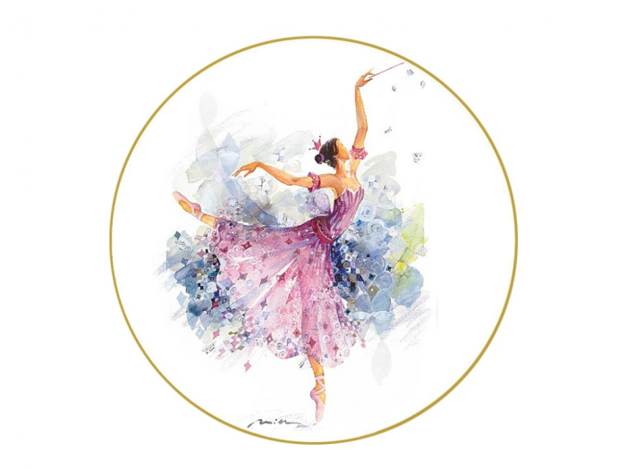 Тарелка декоративная 195 мм форма Эллипс рисунок Фея сирени арт. 80.86807.00.1, 