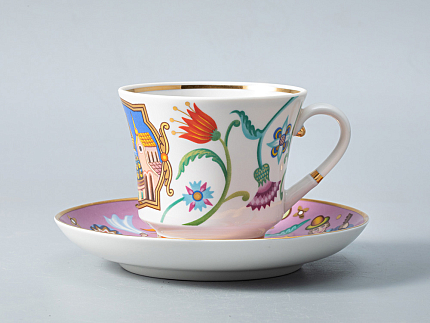 Чашка с блюдцем чайная 220 мл форма Банкетная рисунок Чудоград. Камаринская арт. 81.29158.00.1