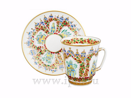 Чашка с блюдцем кофейная 165 мл., форма Майская, рисунок Дворцы Шехерезады  арт. 81.10506.00.1
