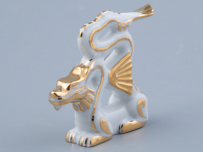 Скульптура Дракон изящный N1 Золотой арт. 82.45132.00.1