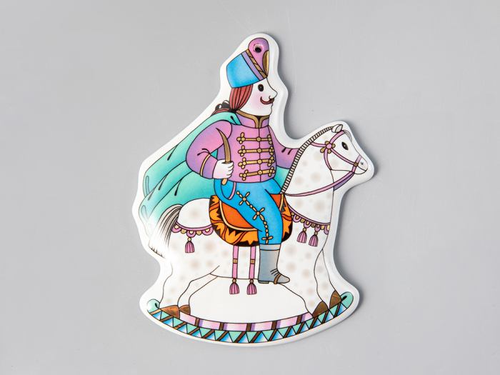 Елочная игрушка рисунок Всадник арт. 80.38545.00.1, 