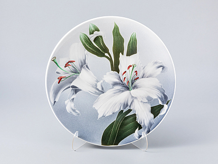 Блюдо декоритивное 350 мм форма Круглая рисунок Лилии №2 арт. 80.88193.00.1