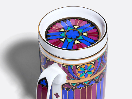 Бокал с блюдцем и крышкой 390 мл в подарочной упаковке, форма Топ, рисунок Готический 7, арт. 81.34168.00.1