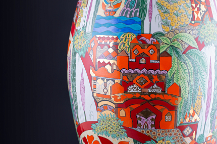 Ваза Экзотические фантазии на форме Молодежная, большой размер, арт 80.62387.00.1