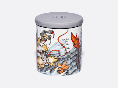 Подарочный набор Свеча форма ТОП рисунок Tattoo Dragon (Татуировка Дракон) аромат Загадочный лес арт. 81.32067.00.1
