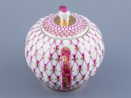 Сахарница форма Тюльпан рисунок Сетка-Блюз арт. 80.86208.00.1, 