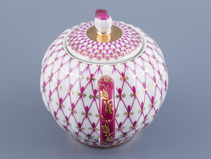 Сахарница форма Тюльпан рисунок Сетка-Блюз арт. 80.86208.00.1