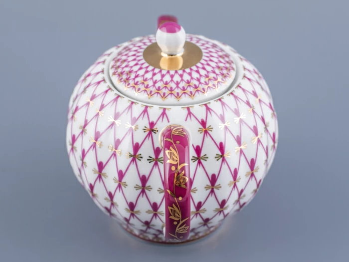 Сахарница форма Тюльпан рисунок Сетка-Блюз арт. 80.86208.00.1, 