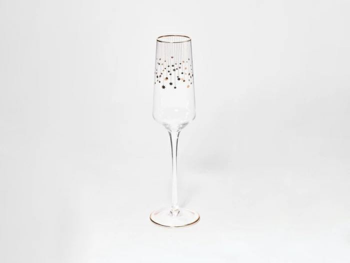 Набор из 2-х бокалов для шампанского 230 мл в подарочной упаковке, рисунок Азур золотой, арт 14.11448.07, 