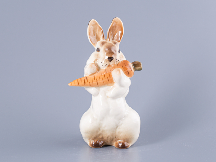 Скульптура Заяц с морковкой № 1 арт. 82.01962.00.1, 