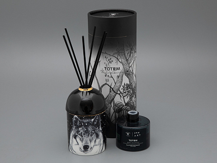 Аромадиффузор  в подарочной упаковке, форма Тор, рисунок Тотем Волк Аромат Балтийский берег, арт 81.33434.00.1