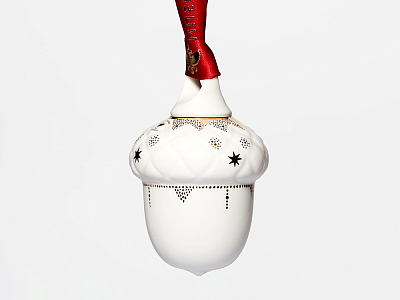 Елочная игрушка в подарочной упаковке, форма Желудь, рисунок Позолоченный, арт. 81.33932.00.1