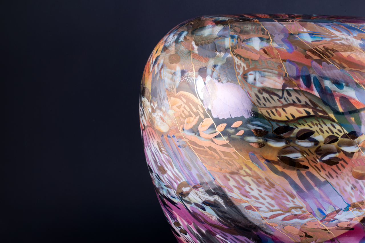 Ваза Красное море Шторм, на форме Антоновка, арт. 60.15405.00.1, 