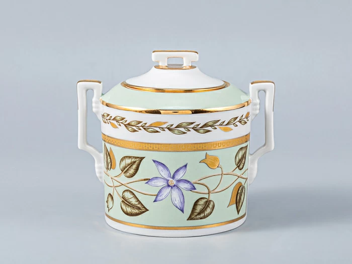 Сервиз чайный форма Гербовая рисунок Нефритовый фон, 6 персон 20 предметов, арт. 81.20900.00.1, 