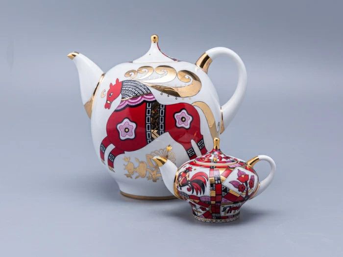 Комплект чайников Новгородский Красный конь арт. 81.10353.00.1, 