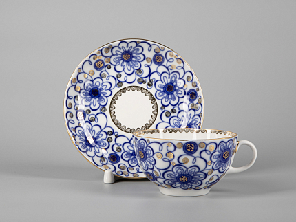 Трехпредметный комплект чайный форма Тюльпан рисунок Вьюнок 250 мл арт. 81.11210.00.1