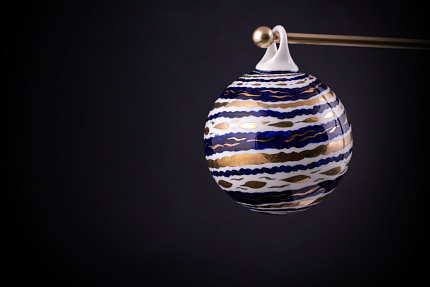 Елочная игрушка Шар, рисунок Реченька, арт 60.15219.00.1