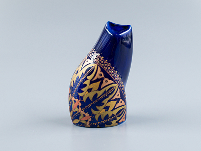 Скульптура Кот сидящий, рисунок Витраж, арт 82.84887.00.1