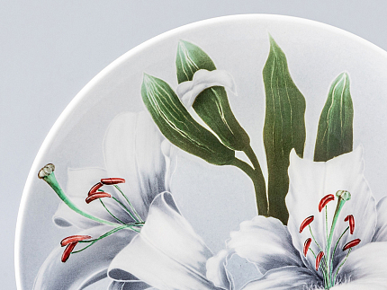 Блюдо декоритивное 350 мм форма Круглая рисунок Лилии №2 арт. 80.88193.00.1