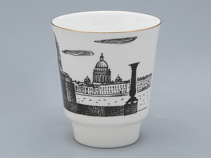 Чашка с блюдцем 165 мл форма Майская рисунок Русские писатели Ахматова, арт. 81.32129.00.1