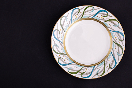 Сервиз чайный форма Весенняя, рисунок Золотой Нарцисс на 6 персон, 20 предметов, арт 61.21040.00.1