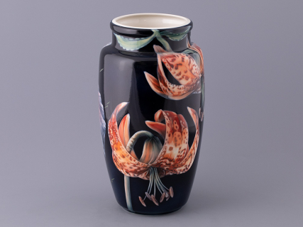 Ваза форма Китайская среднего размера рисунок Ирисы Лилия темный, арт. 80.47142.00.1, 