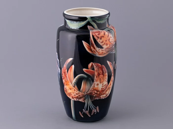 Ваза форма Китайская среднего размера рисунок Ирисы Лилия темный, арт. 80.47142.00.1, 