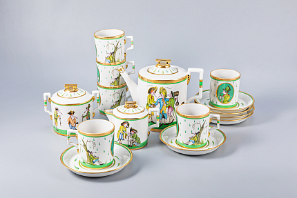 Сервиз чайный Гербовая Крысята-воришки, 12 персон 27 предметов, арт. 81.16734.00.1