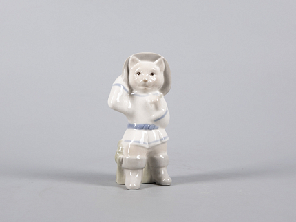 Скульптура Кот с рыбой Удача арт. 82.43056.00.1