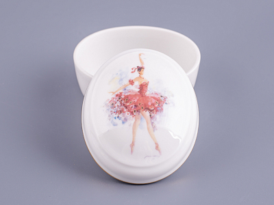 Туалетная коробочка форма Овальная рисунок Фея смелости арт. 80.86398.00.1