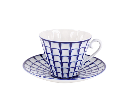 Чашка с блюдцем чайная форма Лучистая рисунок Классик, арт.81.28660.00.1