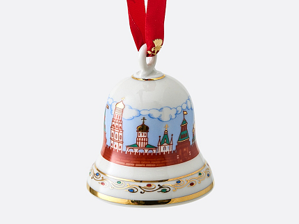 Колокольчик в подарочной упаковке, форма Петелька, рисунок Московский Кремль, арт. 81.11539.00.1