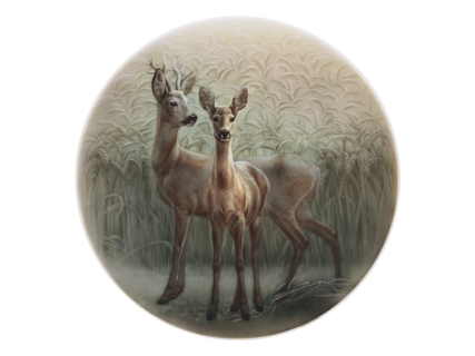 Блюдо декоративное 450 мм форма Круглая рисунок Нежность. Косули арт. 80.88181.00.1, 