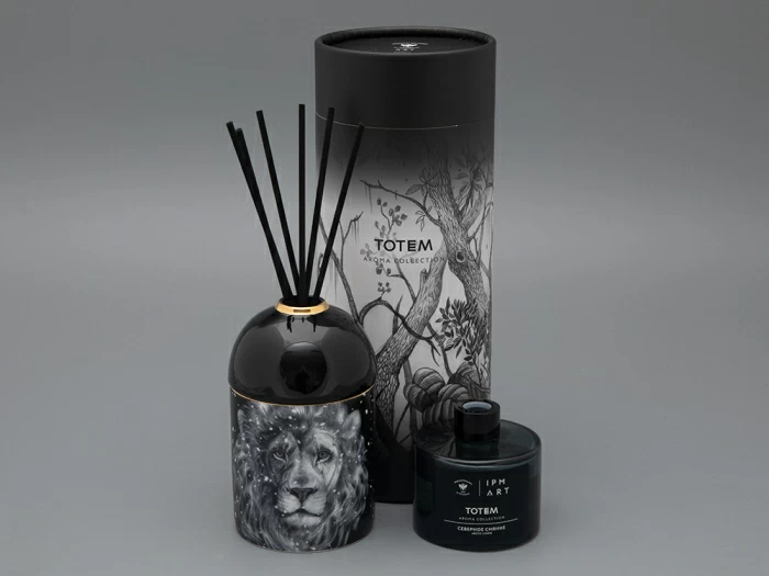 Аромадиффузор в подарочной упаковке, форма Тор, рисунок Тотем Лев, Аромат Северное сияние, арт 81.33435.00.1, 