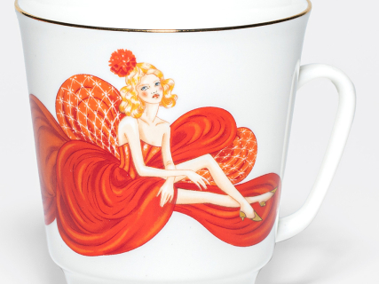 Чашка с блюдцем 165 мл, в подарочной упаковке, форма Майская, рисунок Обнаженные сердца, арт 81.10461.00.1, 