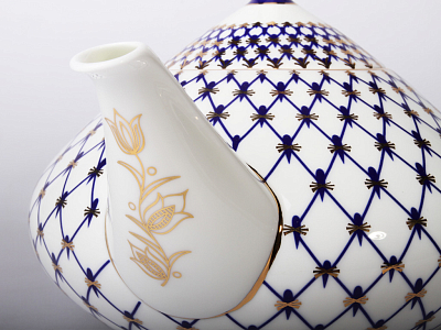 Сервиз чайный форма Купольная рисунок Кобальтовая сетка, 6 персон 14 предметов, арт. 81.21513.00.1