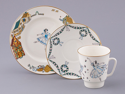 Трехпредметный комплект 165 мл форма Майская рисунок Балет Жизель, арт. 81.17154.00.1