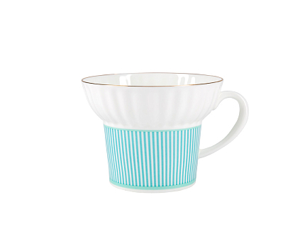 Чашка с блюдцем кофейная 155 мл., форма Волна,  рисунок Геометрия 3 арт. 81.27009.00.1