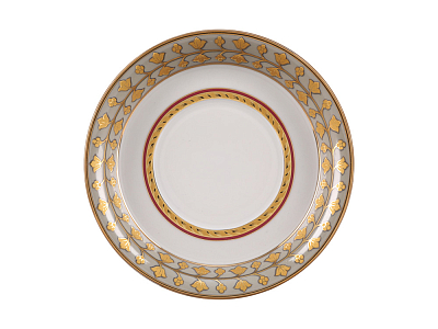 Чашка с блюдцем чайная форма Гербовая рисунок Бельведер по мотивам Бабигонского, арт. 81.27732.00.1