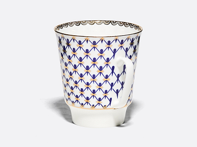 Чашка с блюдцем кофейная 165 мл.,  форма Майская,  рисунок Кобальтовая сетка арт. 81.14574.00.1