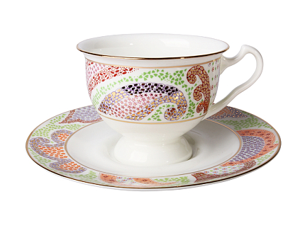 Чашка с блюдцем чайная форма Айседора рисунок Мариенталь(фиолет.) арт. 81.26234.00.1