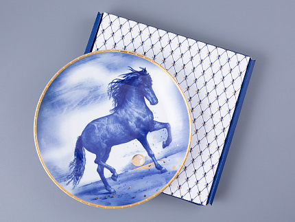 Тарелка декоративная 195 мм в подарочной упаковке форма Эллипс рисунок Пепел, арт. 81.34077.00.1