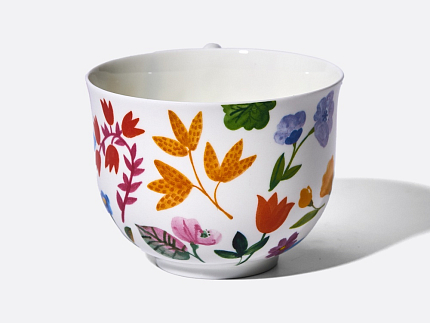 Чашка с блюдцем чайная 345 мл форма Ландыш рисунок Primavera арт. 81.30808.00.1