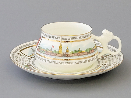 Чашка с блюдцем кофейная 180 мл.,  форма Билибина, рисунок Невские берега арт. 81.16102.00.1