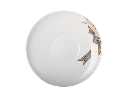 Чашка с блюдцем чайная 160 мл форма Яблочко рисунок Платиновые бантики арт. 81.20966.00.1